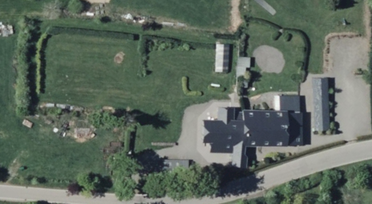 Bovenaanzicht huisje